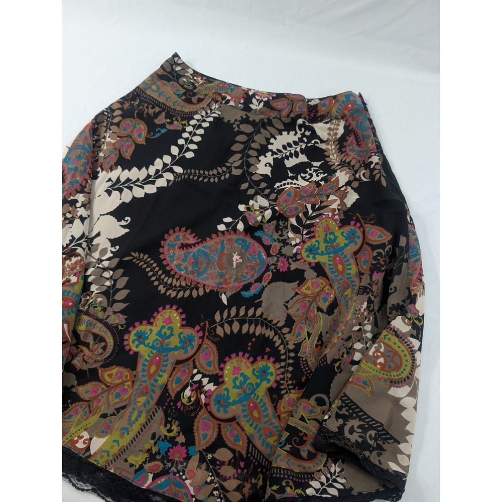 Dimri Embroidered Skirt Black Folk Peasant‎ Gypsy Boho Festival Medium Floral